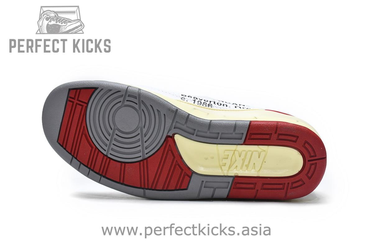 DJ4375-106 Off White x Air Jordan 2 Retro Low SP White and Varsity Red - Image 9