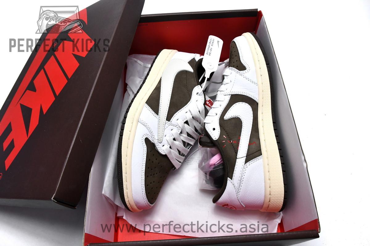 Travis Scott x Air Jordan DM2508-586 1 Low OG - Reverse Mocha - Image 4