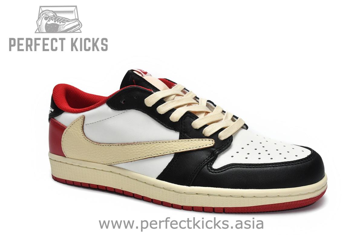 DM7866-166 Travis Scott x Air Jordan 1 Low Black Red - Image 5