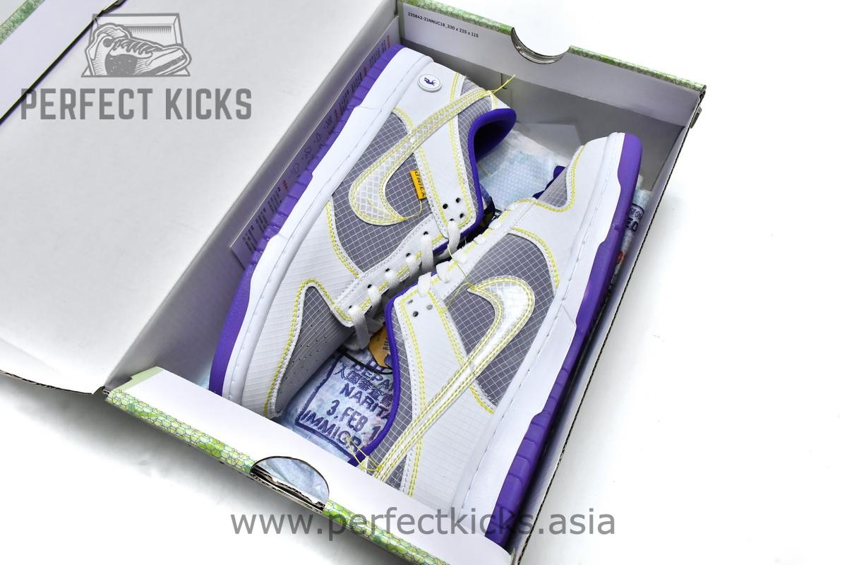 DJ9649-500 Union x Nike Dunk Low Purple Gold - Image 3