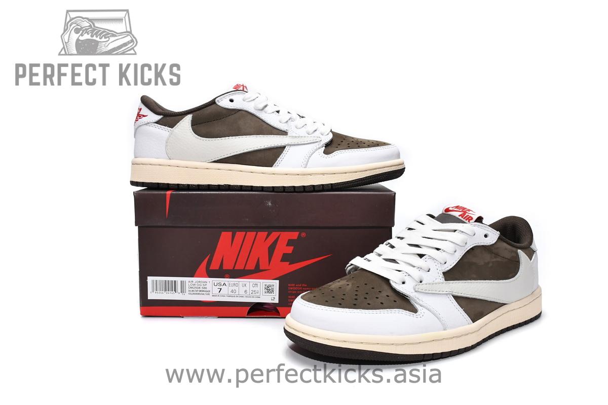 Travis Scott x Air Jordan DM2508-586 1 Low OG - Reverse Mocha - Image 3