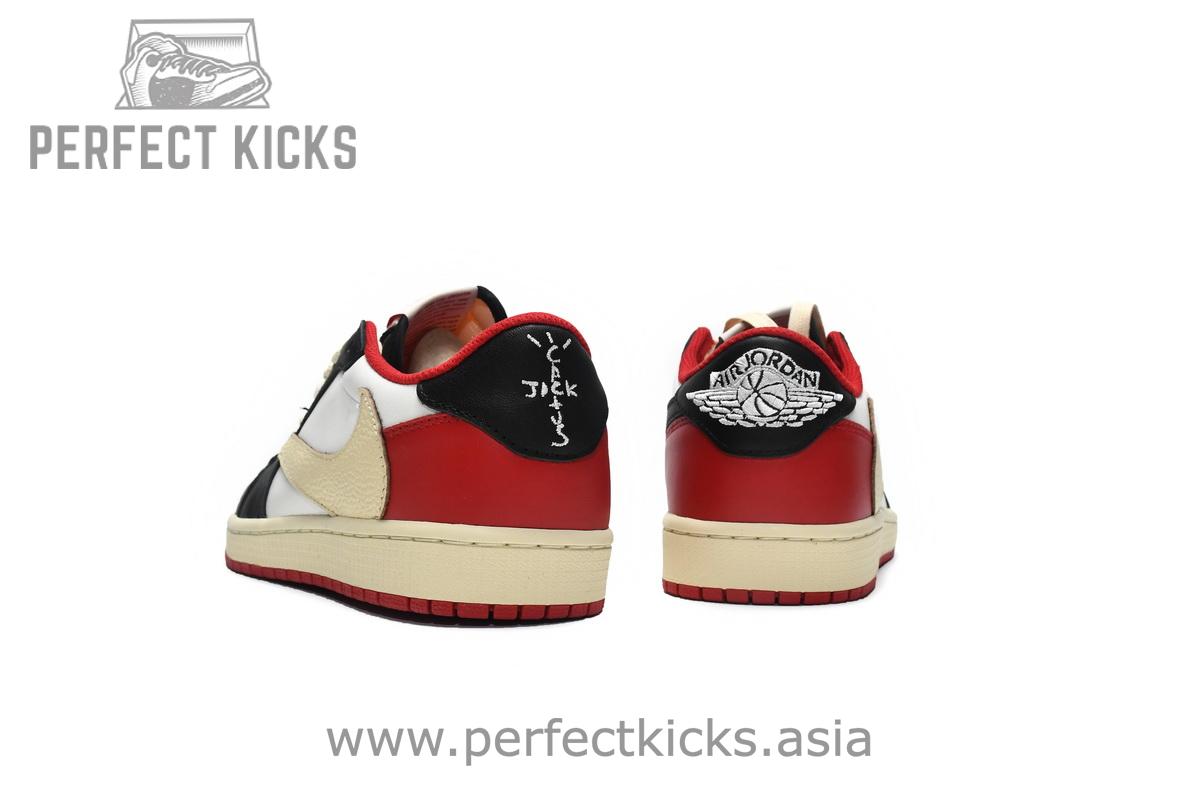 DM7866-166 Travis Scott x Air Jordan 1 Low Black Red - Image 7