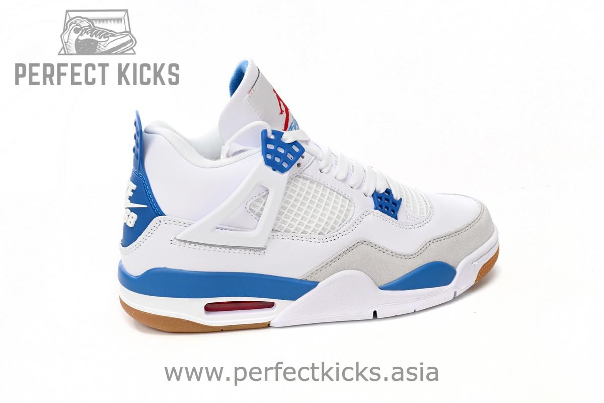Nike SB x Air Jordan 4 White Blue - Image 6