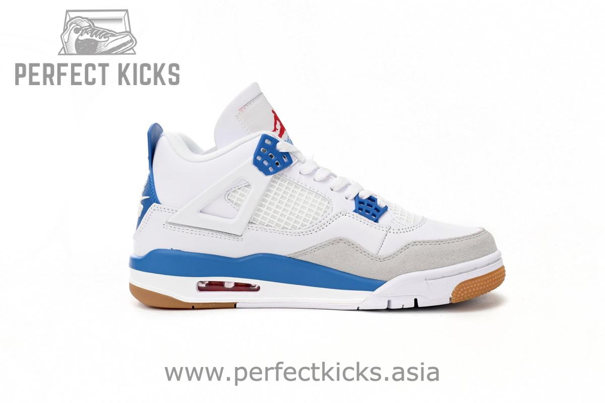 Nike SB x Air Jordan 4 White Blue - Image 2