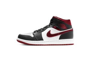Air Jordan 1 Mid 'Black White Gym Red'