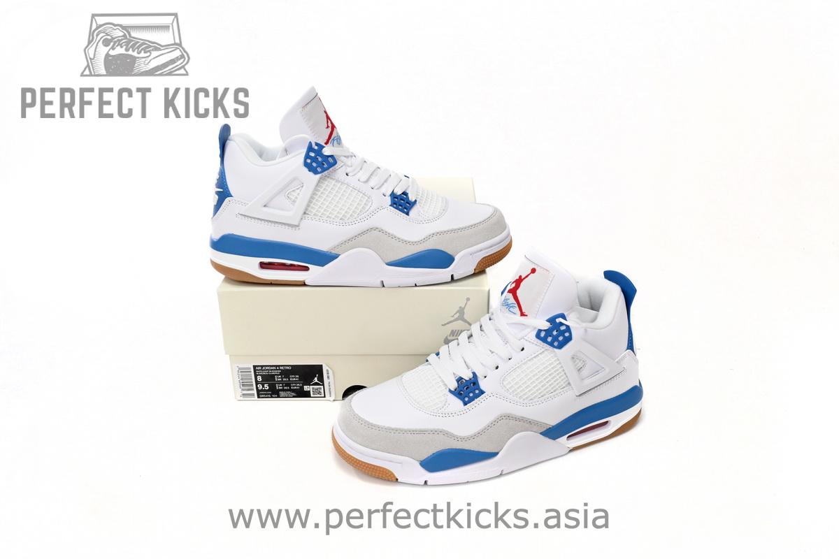 Nike SB x Air Jordan 4 White Blue - Image 5