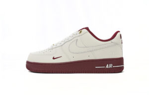 DQ7582-100 Nike Air Force 1’07 Low Beige Red